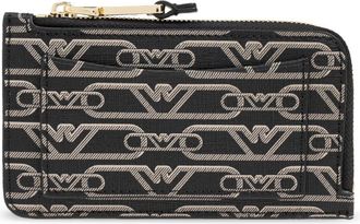 Emporio Armani Kaarthouder met monogram - Dames - Portefeuilles - Zwart - ONE Size - Accessoires
