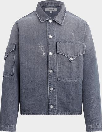Hudson Men & apos;s Denim Flap-Pocket Shirt Jacket