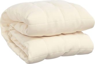 vidaXL Manta Con Peso Tela Color Crema Claro 235x290 Cm 15 Kg Vidaxl