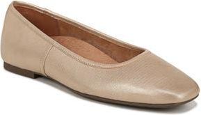 Vionic Orinda Square Toe Flat in Gold Emb Leather at Nordstrom Rack, Size 7.5