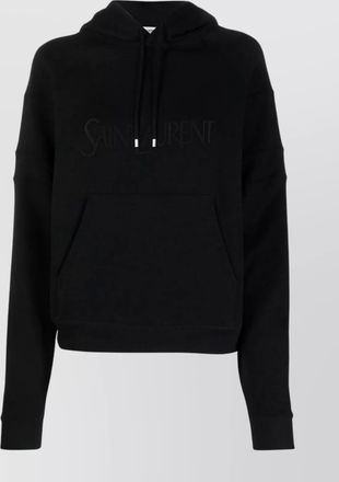 Saint Laurent embroidered logo hooded sweater