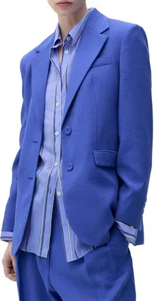 Mango Structured Suit Jacket in Blue at Nordstrom, Size Xx-Small