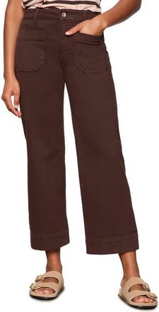 Sanctuary The Marine Crop Denim Pants in Rich Soil Brown at Nordstrom, Size 34