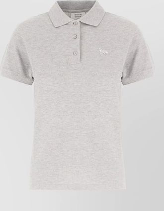 Maison Kitsun&eacute; straight fit piquet polo short sleeves