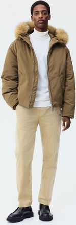 H&M Regular Fit Corduroy Trousers in Beige at Nordstrom, Size 32