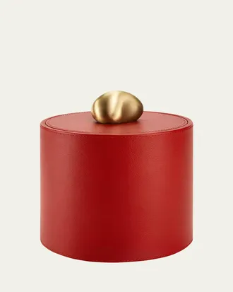 ASSOULINE Pebble Tall Leather Trinket Box