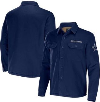 NFL Mens NFL x Darius Rucker Collection by Fanatics Navy Dallas Cowboys Canvas Button-Up Shirt Jacket at Nordstrom, Size Small