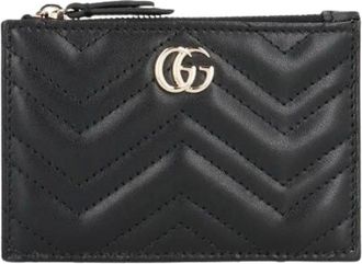 Gucci Pre-owned Wallets, female, Black, Size: ONE SIZE Pre-owned GG Marmont Key Case