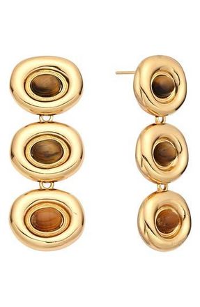 Eye Candy Los Angeles Rhea Statement Drop Earrings in Gold at Nordstrom Rack