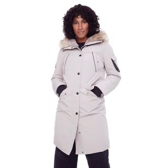 Alpine North LAURENTIAN - Vegan Down Long Parka Winter with Faux Fur Hood in Taupe at Nordstrom, Size X-Small
