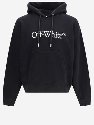 Off-white Kapuzenpullover aus cremefarbener Baumwolle mit Logo