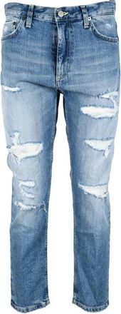 Dondup Cindy Zipper Jeans - Dames - Slim Fit Jeans - Blauw - W30 - Katoen - Jeans