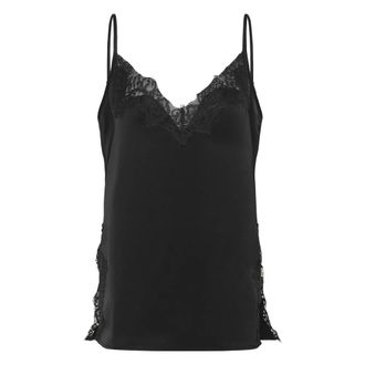 MY ESSENTIAL WARDROBE Brenda Kant Lange Top - Dames - Tops - Zwart - Maat: XS Poliester