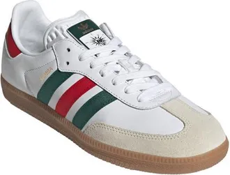 adidas x FIFA Gender Inclusive Samba OG Sneaker in White/Better Scarlet/Green at Nordstrom, Size 13.5 Womens