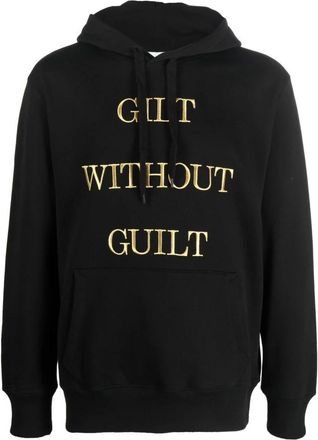 Moschino Hoodie met Geborduurd Opschrift - Heren - Hoodies - Zwart - L - Katoen - Hoodies & sweatvesten