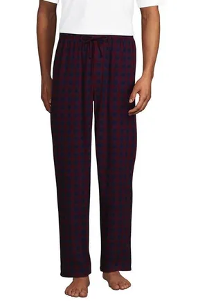 Lands End Flannel Pajama Pants in Rich Burgundy Check at Nordstrom, Size X-Small