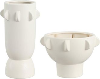 Safavieh Set Of 2 Amias Ceramic Tab Vases