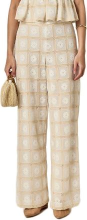 English Factory The Bria Crochet Pants in Natural at Nordstrom, Size X-Small