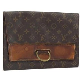 Louis Vuitton Pre-owned Clutches, female, Brown, Size: ONE SIZE Pre-owned Canvas Clutch