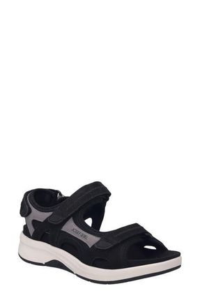Josef Seibel Estelle 02 Platform Wedge Sandal in Black Gray at Nordstrom, Size 10-10.5Us