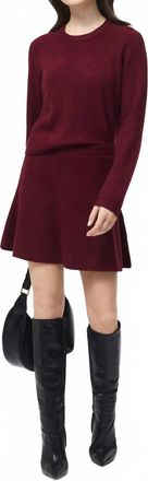 French Connection Vhari Knit Mini Skirt In Cabernet
