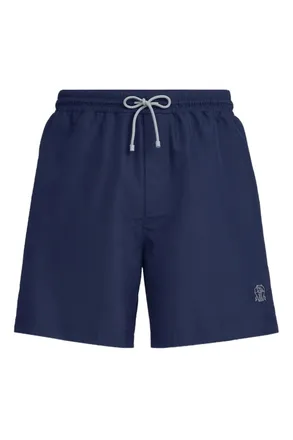 Brunello Cucinelli BRANDED SWIMSHORTS Size: XL, colour: BLUE