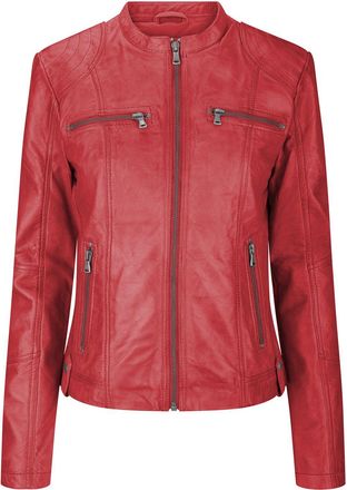 TruClothing Real Leather Slim Fit Soft Zip Biker Style Jacket