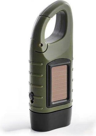 No Brand Linterna Solar Port&aacute;til De 1 Pieza, Linterna Led Recargable Para Emergencias Y Supervivencia, Linterna Verde Para Deportes Al Aire Libre