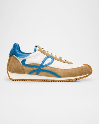 Loewe Men & apos;s Flow Runner 2.0 Nylon and Suede Sneakers
