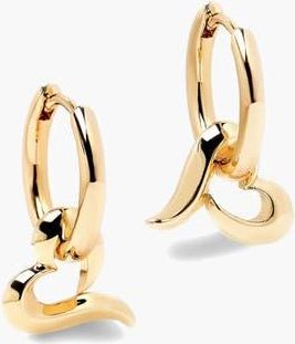 Yoj Love Charm Huggies In Gold at Nordstrom