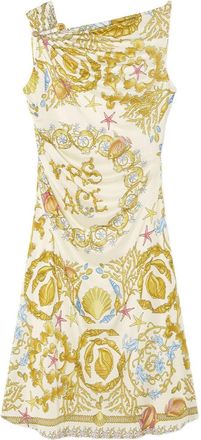 Versace Ivory Yellow Floral Mini Dress