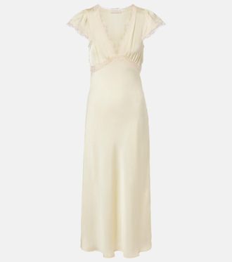 Faithfull The Brand Gala shirred midi dress