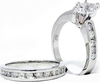 Pompeii3 2 Carat Marquise Diamond Engagement Wedding Ring Set White Gold 14k Lab Grown Size Selectable