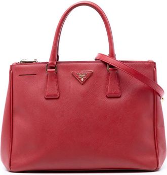 Prada Pre-owned Prada Large Saffiano Lux Galleria Double Zip Satchel Ladies EG2WRJO45AQ42GKN