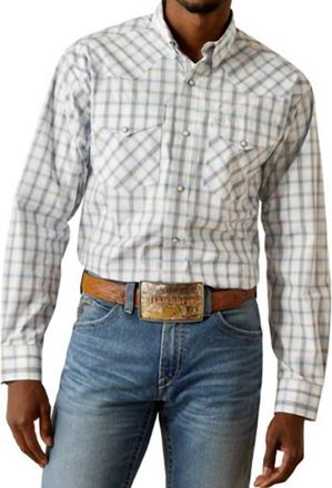 Ariat Pro Series Worth Snap Closure Shirt In Grey Blue