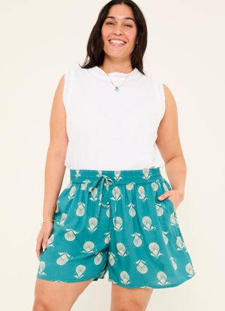 Fat Face FatFace Teal Blue Lino Shell Flippy Shorts