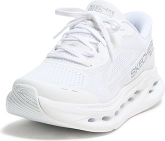 Skechers MAX Cushioning Glide-Step Caledonia, Womens Trainers, White Silver, 35.5 EU Ancho