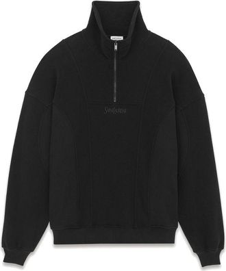Saint Laurent Black Cotton Mens Sweatshirt