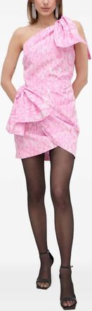 Pinko bow one-shoulder mini dress