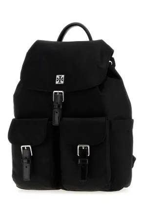 Tory Burch Womens Virginia Backpack Black Fabric