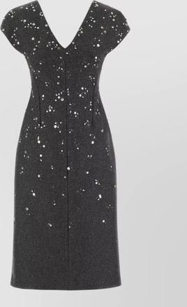 Jil Sander wool felt midi dress