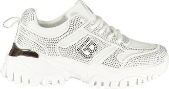 Laura Biagiotti Womens Rhinestone Detail Sneakers - White - Size EU 38