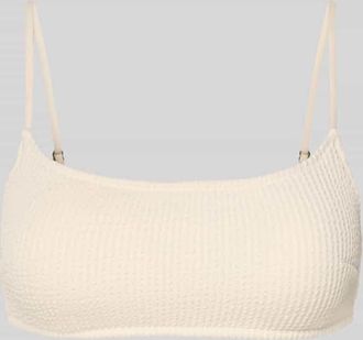 Neo Noir Neo Noir Bikini-Oberteil mit Strukturmuster Modell SKIN SAND in Offwhite, Gr&ouml;&szlig;e XL