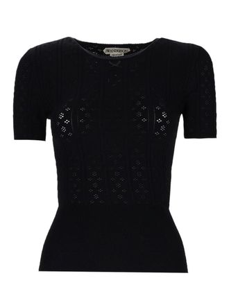 J.W.Anderson Pointelle Patterned Fitted T-Shirt
