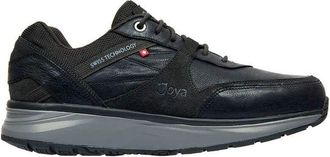 Joya Mens Tony II Leather Textile Black Trainers 7 UK