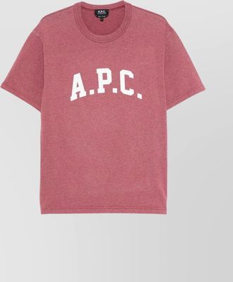 A.P.C. crew neck short sleeve t-shirt with straight hem