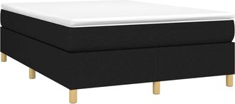 vidaXL Cama Sin Colch&oacute;n Tela Negro 140x190 Cm Vidaxl