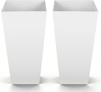 OEM Macetas Altas Para Plantas 655 Mm, 2 Unidades, Maceteros Grandes Para Interior Y Exterior, Con Ruedas Con Freno Tap&oacute;n De Drenaje Dep&oacute;sito, Decoraci&oacute;n 