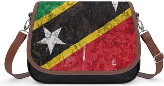 Generic National Flag of Saint Kitts Small Womens Crossbody Bags Shoulder Handbag with Adjustable Strap for Travel