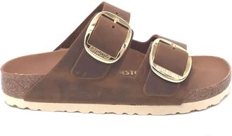 Birkenstock Dames, Schoenen, Bruin, Maat: 37 EU Leer